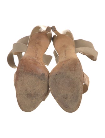 Manolo Blahnik Canvas Slingback Sandals