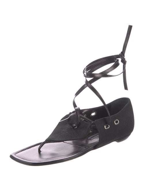 Manolo Blahnik Canvas Gladiator Sandals