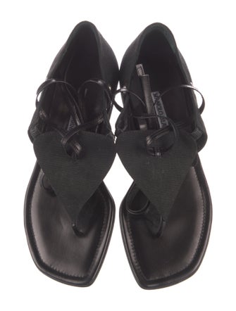 Manolo Blahnik Canvas Gladiator Sandals