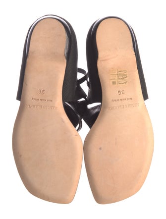 Manolo Blahnik Canvas Gladiator Sandals