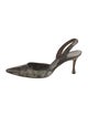 Manolo Blahnik Snakeskin Animal Print Slingback Pumps