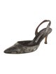 Manolo Blahnik Snakeskin Animal Print Slingback Pumps