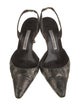 Manolo Blahnik Snakeskin Animal Print Slingback Pumps