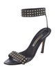 Manolo Blahnik Leather Studded Accents Sandals