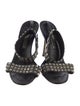 Manolo Blahnik Leather Studded Accents Sandals