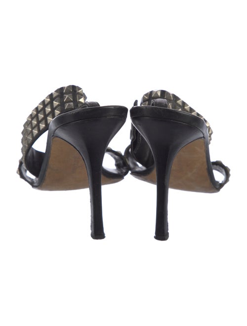 Manolo Blahnik Leather Studded Accents Sandals