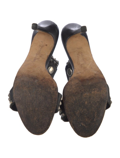 Manolo Blahnik Leather Studded Accents Sandals