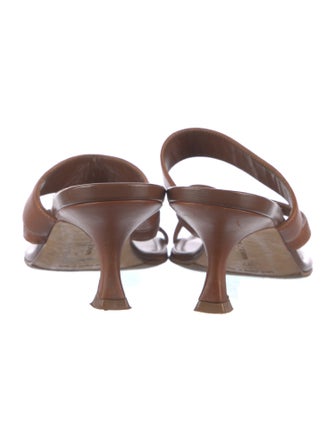 Manolo Blahnik Leather Slides