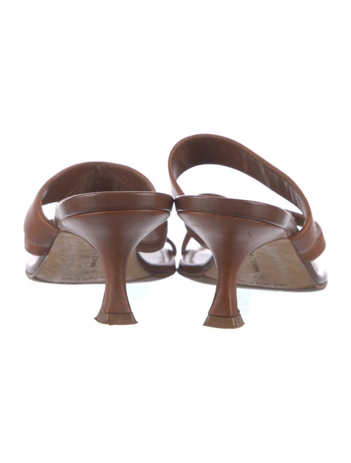 Manolo Blahnik Leather Slides