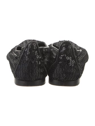 Manolo Blahnik Sequins Animal Print Flats