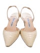 Manolo Blahnik Crocodile Slingback Pumps
