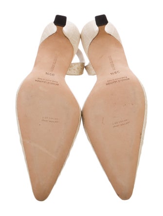 Manolo Blahnik Crocodile Slingback Pumps