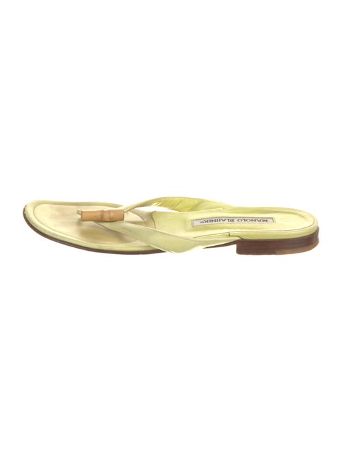 Manolo Blahnik Leather Flip Flops