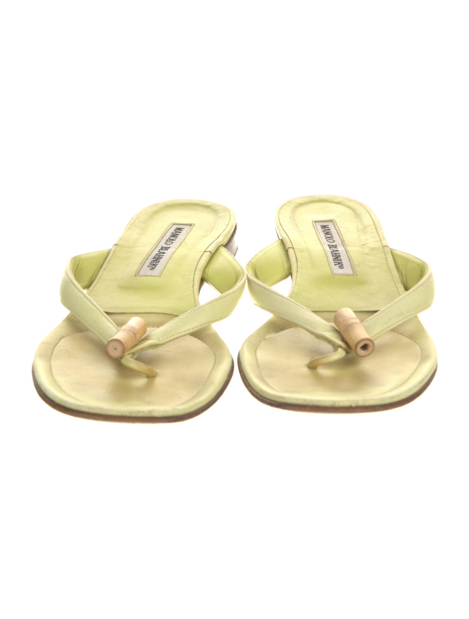 Manolo Blahnik Leather Flip Flops