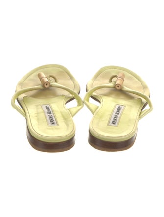 Manolo Blahnik Leather Flip Flops