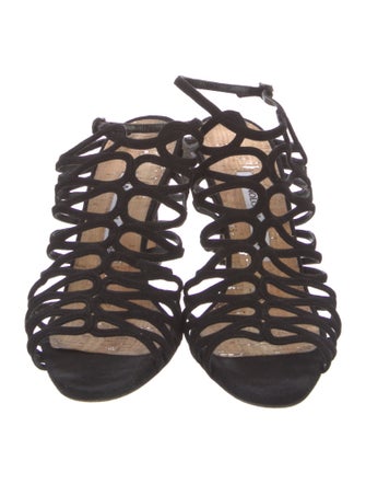 Manolo Blahnik Suede Slingback Sandals