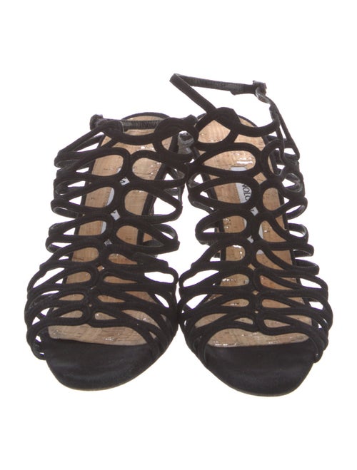 Manolo Blahnik Suede Slingback Sandals