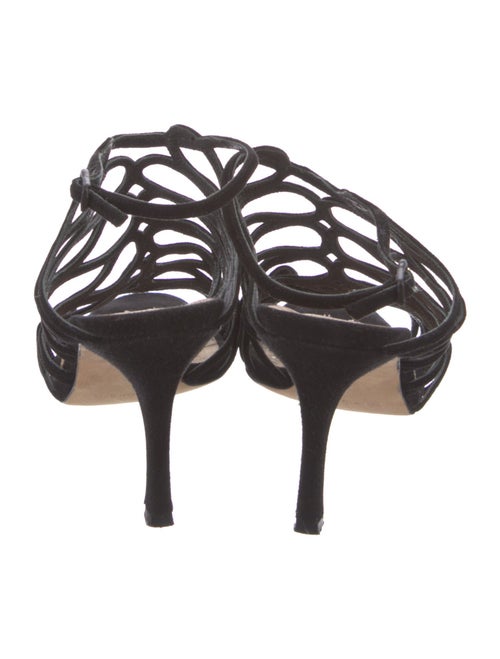 Manolo Blahnik Suede Slingback Sandals