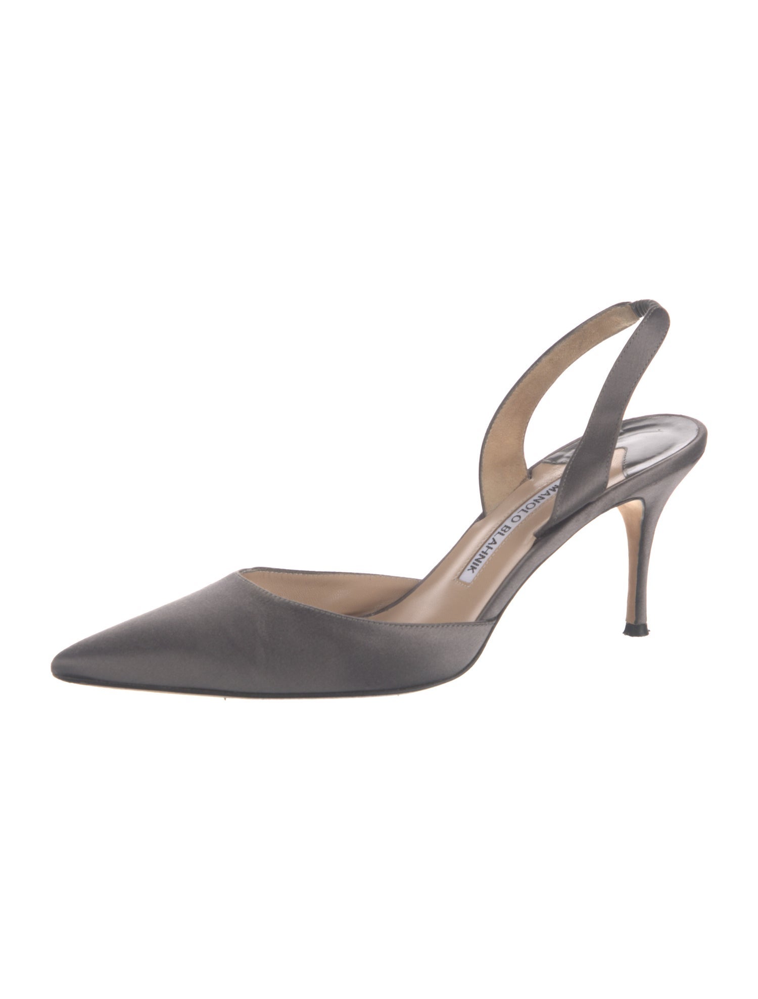 Manolo Blahnik Leather Slingback Pumps