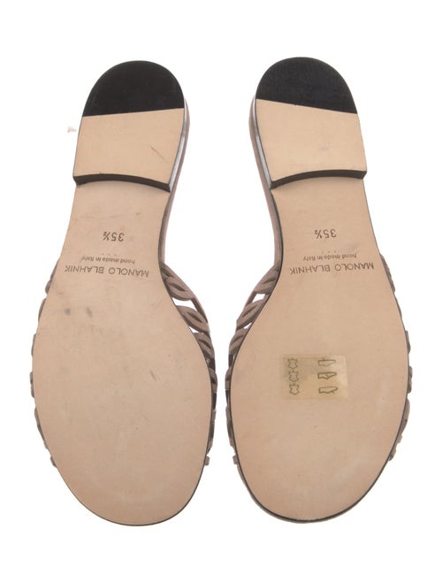 Manolo Blahnik Suede Slides