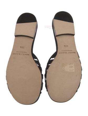 Manolo Blahnik Suede Slides