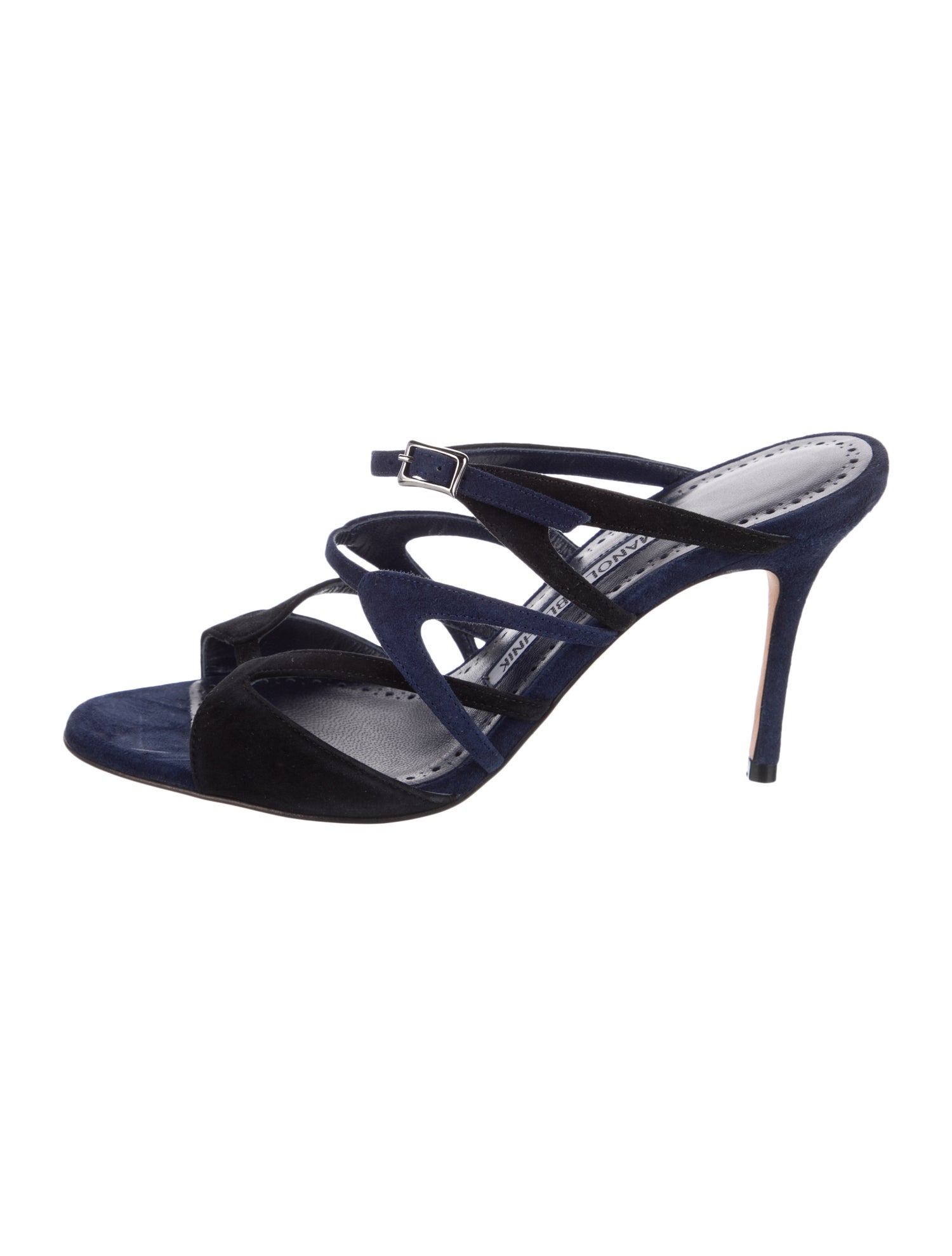 Manolo Blahnik Suede Slides