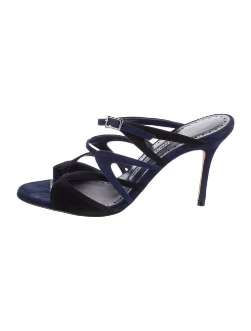 Manolo Blahnik Suede Slides