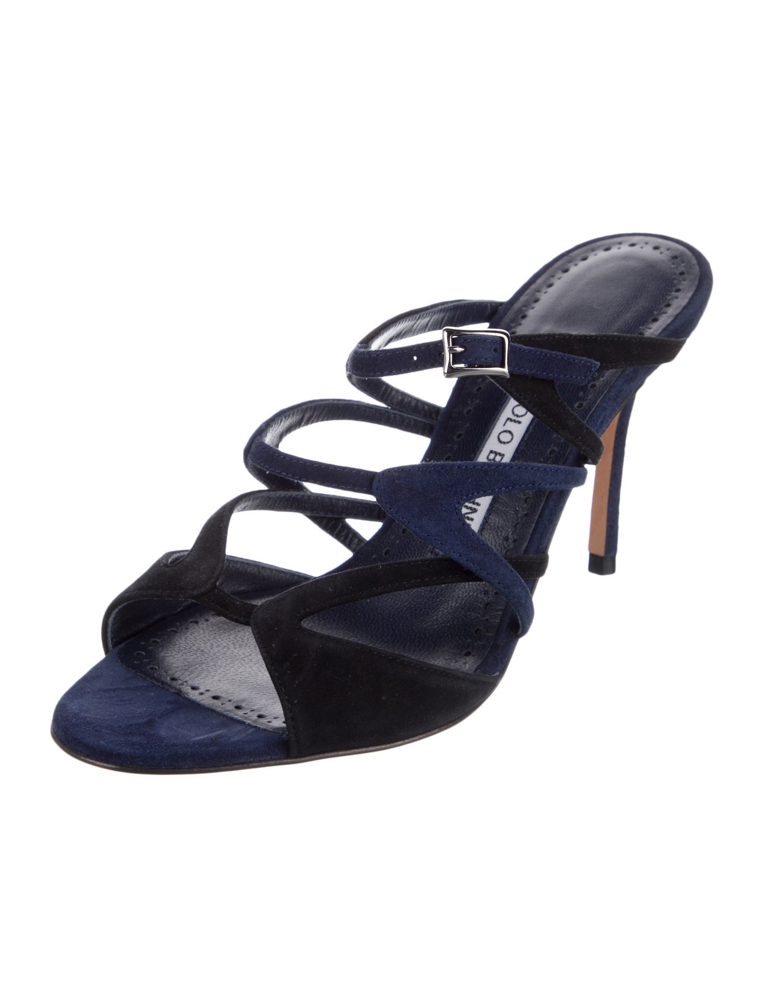 Manolo Blahnik Suede Slides