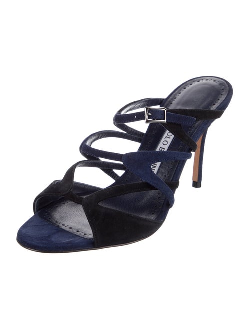 Manolo Blahnik Suede Slides