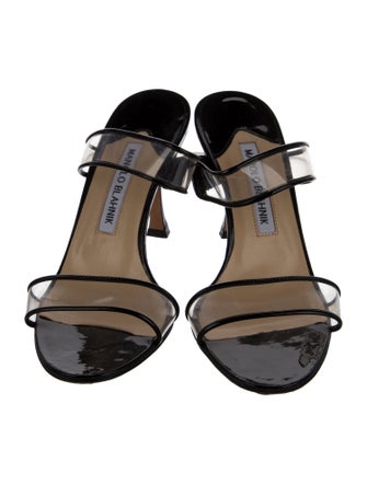 Manolo Blahnik Patent Leather Slides