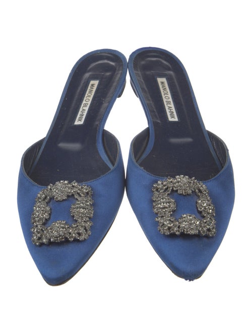 Manolo Blahnik Hangisi Satin Mules