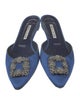 Manolo Blahnik Hangisi Satin Mules