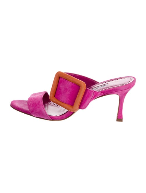 Manolo Blahnik Suede Slides