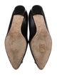 Manolo Blahnik Leather Crystal Embellishments Flats