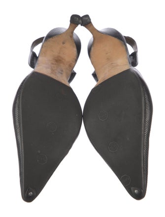 Manolo Blahnik Lizard Slingback Pumps