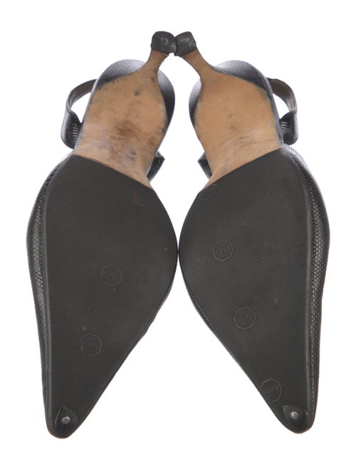 Manolo Blahnik Lizard Slingback Pumps