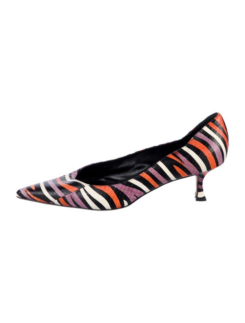Manolo Blahnik Snakeskin Printed Pumps
