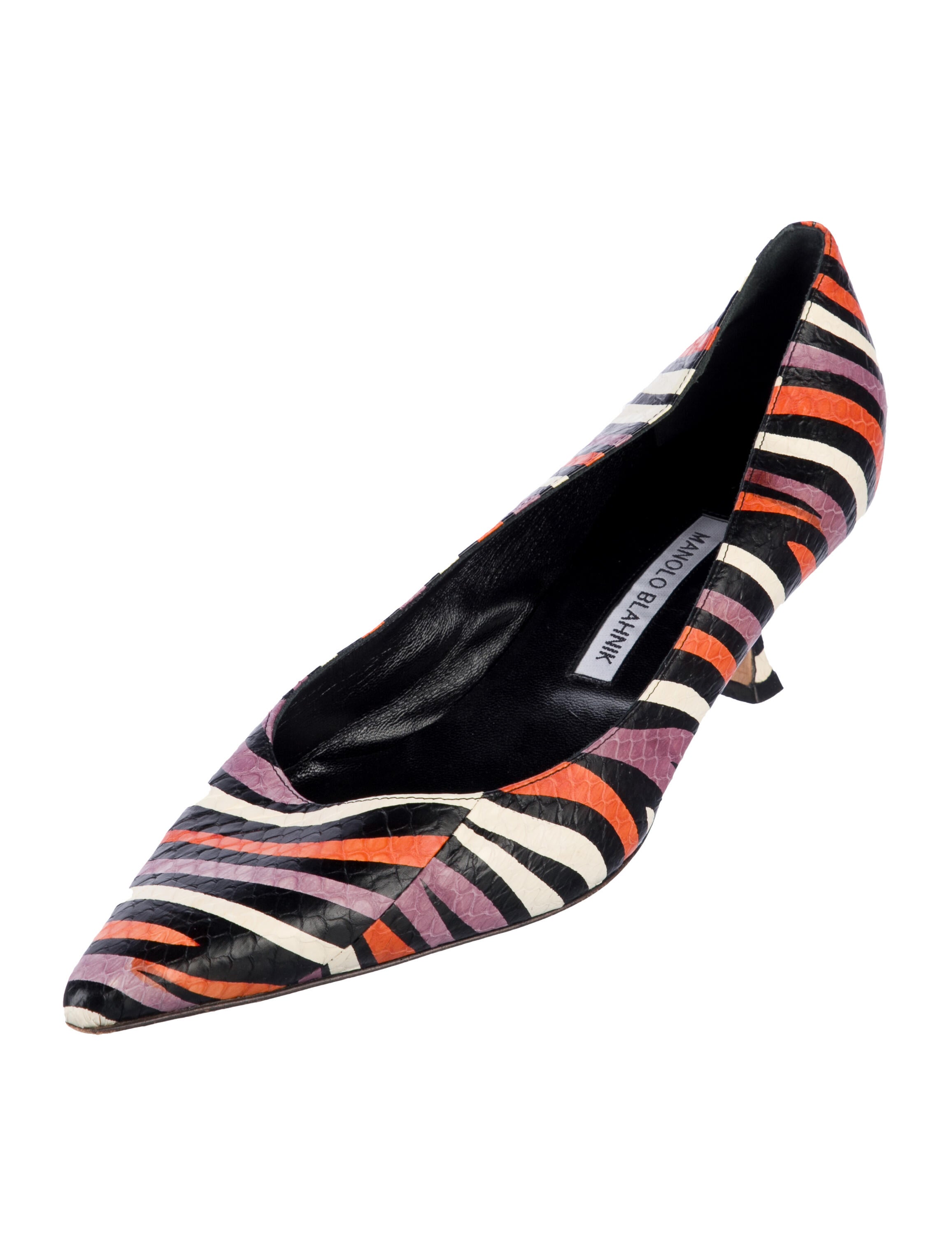 Manolo Blahnik Snakeskin Printed Pumps