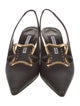Manolo Blahnik Leather Slingback Pumps
