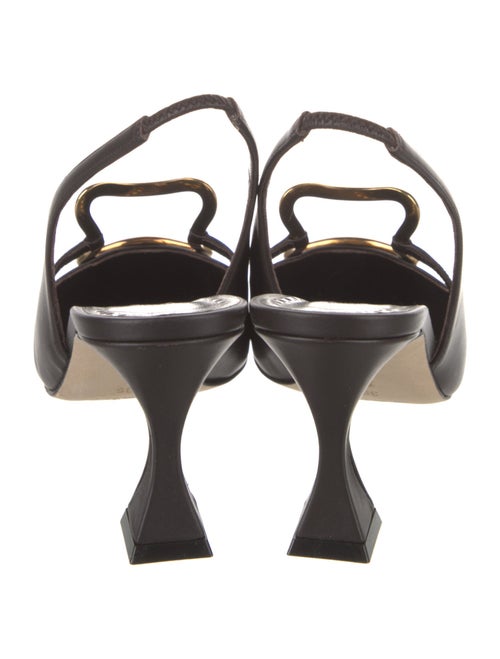 Manolo Blahnik Leather Slingback Pumps