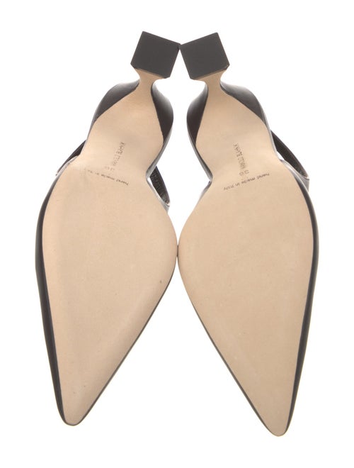 Manolo Blahnik Leather Slingback Pumps