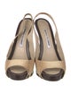 Manolo Blahnik Python Slingback Sandals