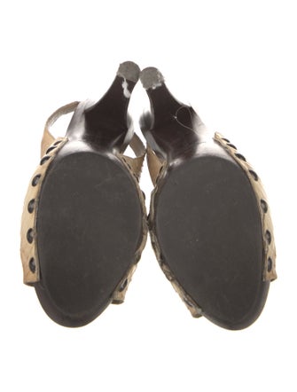 Manolo Blahnik Python Slingback Sandals