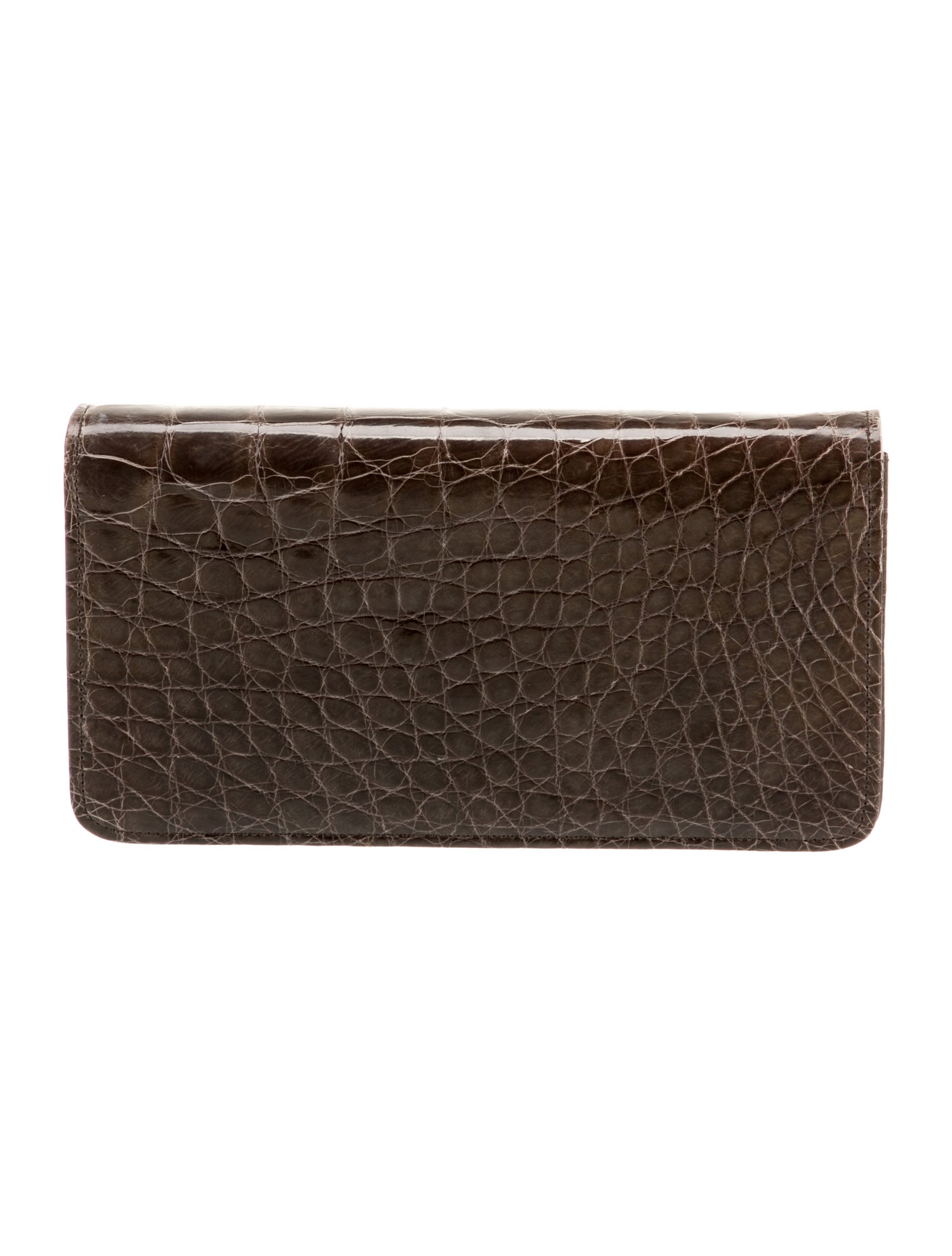 Manolo Blahnik Embossed Leather Clutch