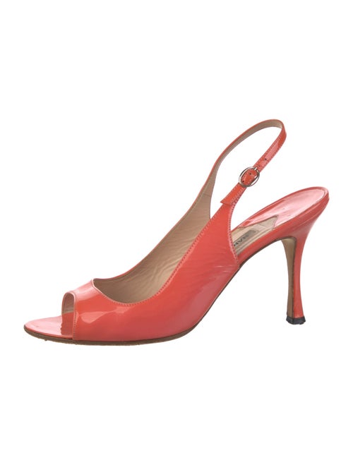 Manolo Blahnik Patent Leather Slingback Pumps
