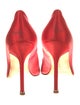 Manolo Blahnik Satin Crystal Embellishments Pumps