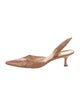 Manolo Blahnik Snakeskin Slingback Pumps