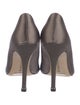 Manolo Blahnik Satin Crystal Embellishments Pumps