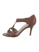 Manolo Blahnik Leather T-Strap Sandals