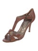 Manolo Blahnik Leather T-Strap Sandals